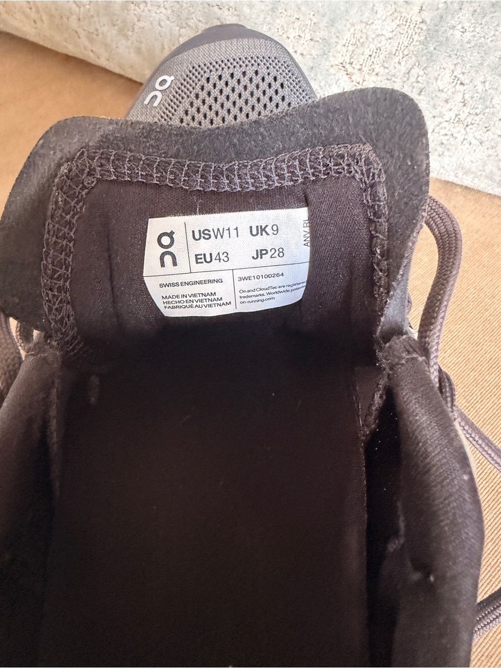 On Cloudsurfer Trail Women's Running Shoes|Eclipse Black Size 11 EU 43 - Picture 3 of 7